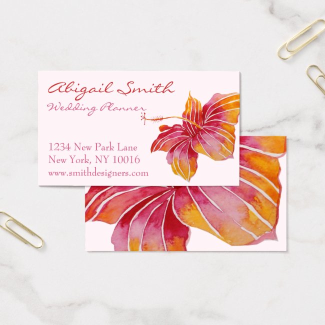 Hawaiian Hibiscus Flower Business Card