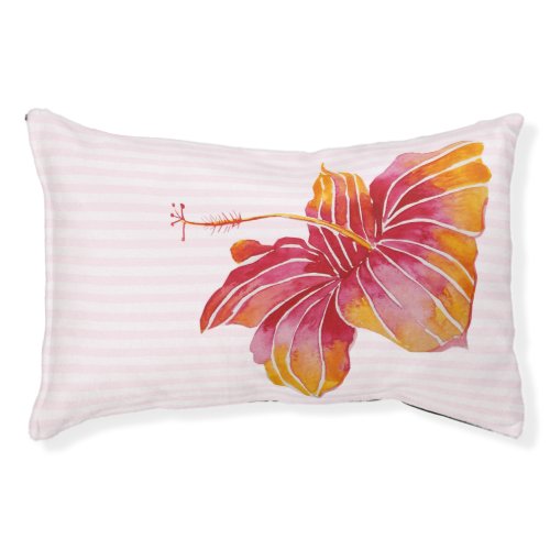 Hawaiian Hibiscus Flower Indoor Dog Bed _ Small