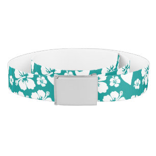 Hawaiian Hibiscus Flower Pattern Belt