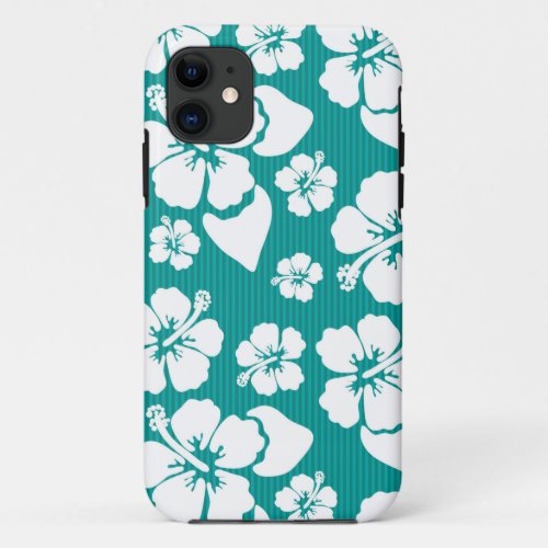 Hawaiian Hibiscus Flower Pattern iPhone 11 Case