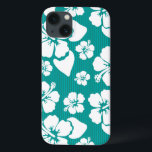 Hawaiian Hibiscus Flower Pattern iPhone 13 Case<br><div class="desc">Seamless pattern with hawaiian hibiscus flower © and ® Bigstock® - All Rights Reserved.</div>