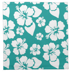 Hawaiian Hibiscus Flower Pattern Cloth Napkin
