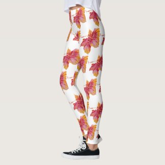 Hawaiian Hibiscus Flower Pattern Leggings