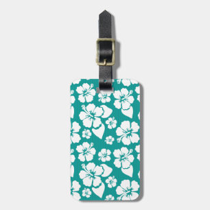 Hawaiian Hibiscus Flower Pattern Luggage Tag
