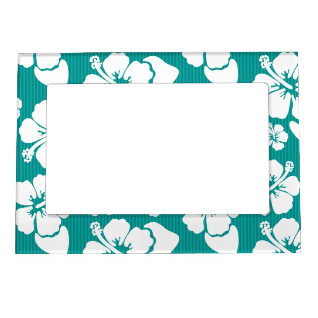 Hawaiian Hibiscus Flower Pattern Magnetic Frame (Front)