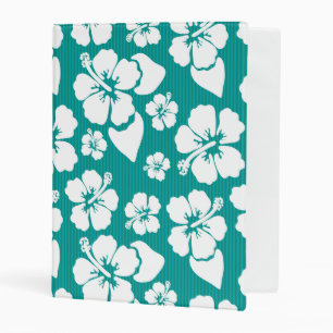 Hawaiian Hibiscus Flower Pattern Mini Binder