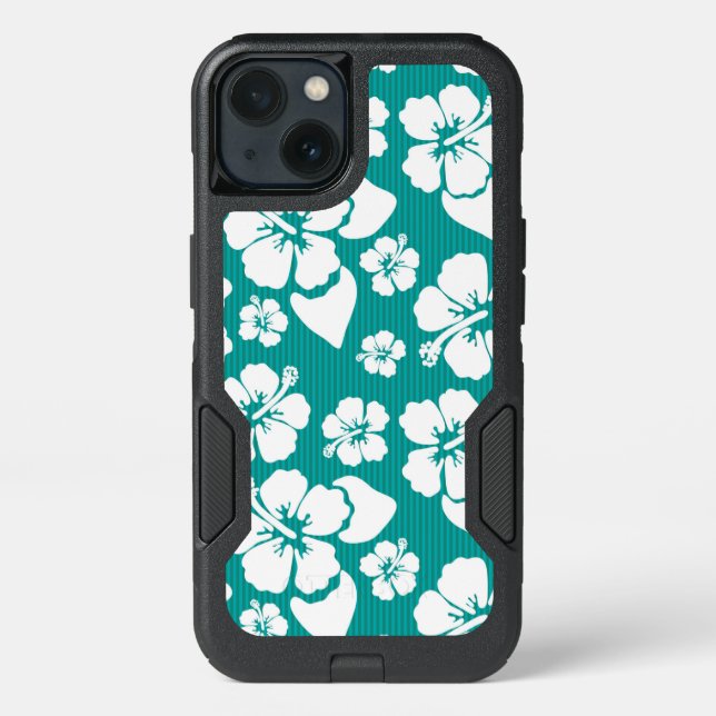 Hawaiian Hibiscus Flower Pattern Otterbox iPhone Case (Back)