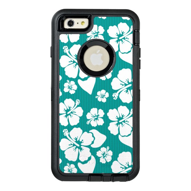 Hawaiian Hibiscus Flower Pattern Otterbox iPhone Case (Back)