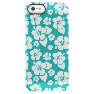 Hawaiian Hibiscus Flower Pattern Permafrost iPhone SE/5/5s Case