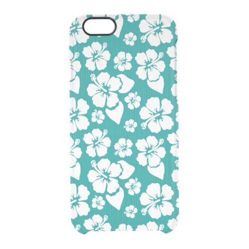 Hawaiian Hibiscus Flower Pattern Clear iPhone 66S Case