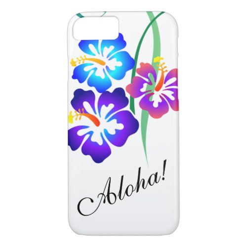 Hawaiian Hibiscus Flowers Aloha iPhone 87 Case