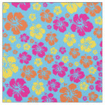 Hawaiian Hibiscus Flowers Colorful Cute Kids Fabric