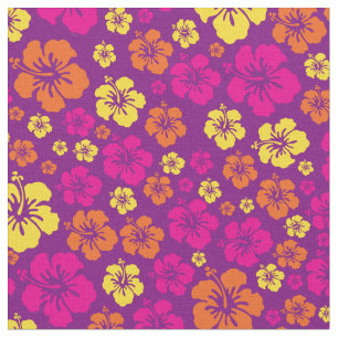 Hawaiian Hibiscus Flowers Colorful Cute Kids Fabric
