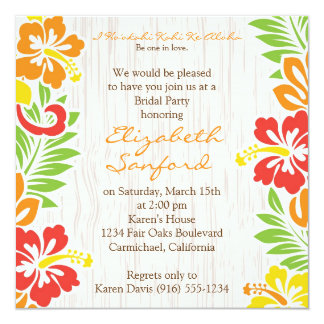 Hibiscus Wedding Invitations 4