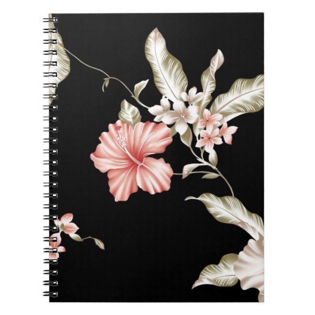 HAWAIIAN HIBISCUS FLOWERS NOTEBOOK (Front)