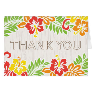 Hawaiian Flowers Thank You Cards - Greeting & Photo Cards | Zazzle