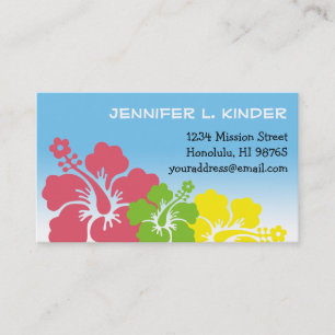 Hawaiian hibiscus flowers tropical mommy card