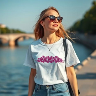 Hawaiian Hibiscus Flowers Wine Color T-Shirt