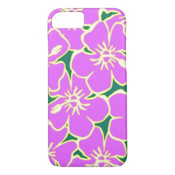 Hawaiian Hibiscus Luau Tropical Flowers Iphone 8/7 Case by macdesigns2 at Zazzle