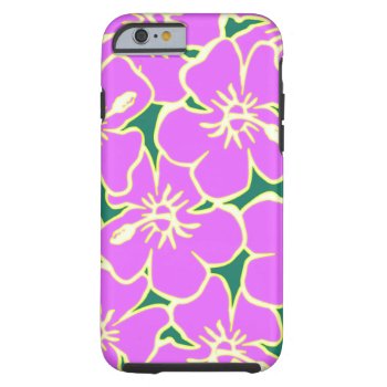 Hawaiian Hibiscus Luau Tropical Flowers Tough Iphone 6 Case by macdesigns2 at Zazzle