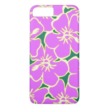 Hawaiian Hibiscus Luau Tropical Flowers Iphone 8 Plus/7 Plus Case by macdesigns2 at Zazzle