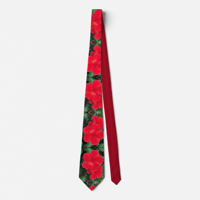 Hawaiian Hibiscus Neck Tie (Front)