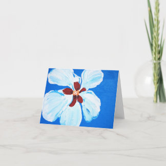Hawaiian Hibiscus on Blue Note Card