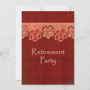 Hawaiian Hibiscus Retirement Invitation