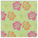 Hawaiian Hibiscus Tropical Flowers Floral Print Fabric