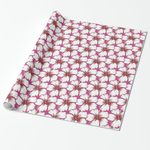 Hawaiian Hibiscus Tropical Islands Luau Theme Wrapping Paper