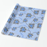 Hawaiian Holly Hanukkah Blue Floral Wrapping Paper<br><div class="desc">Hau’oli Hanukaha is Hawai'ian for Happy Hanukkah! This illustration showcases a tropical interpretation of holly in Hanukkah colors and subtle gradients. The lettering is dusted with snow for an added surprise. This design is available on a variety of products for the home and apparel for the entire family.</div>