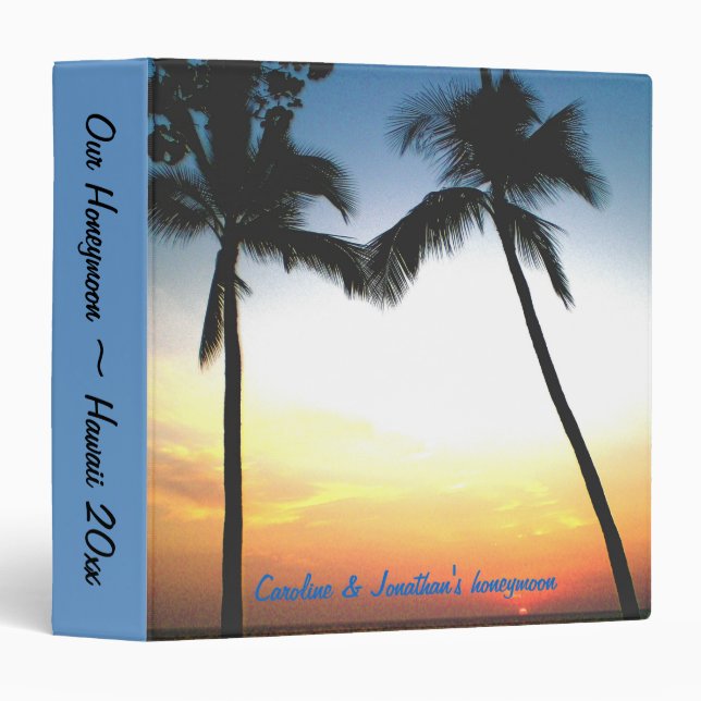 Hawaiian Honeymoon photo album Binder (Front/Spine)