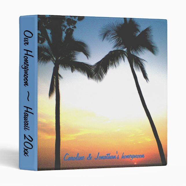 Hawaiian Honeymoon photo album Binder (Front/Spine)