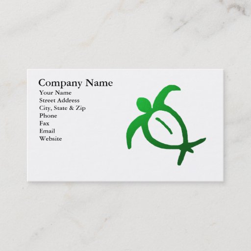 Customizable Hawaiian Honu Petroglyph Business Card