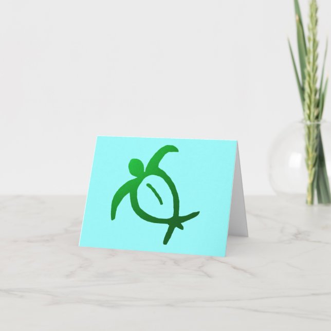 Hawaiian Honu Petroglyph - Card (Front)