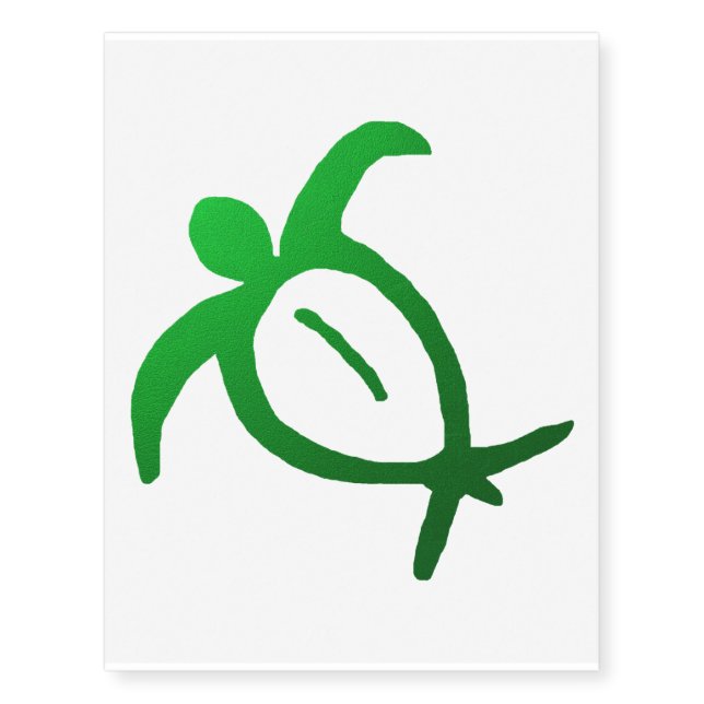 Hawaiian Honu Petroglyph (Large) Temporary Tattoos (Front)