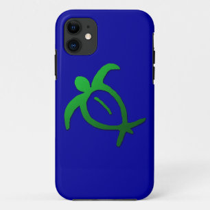 Hawaiian Honu Petroglyph on Blue - iPhone 5 Case