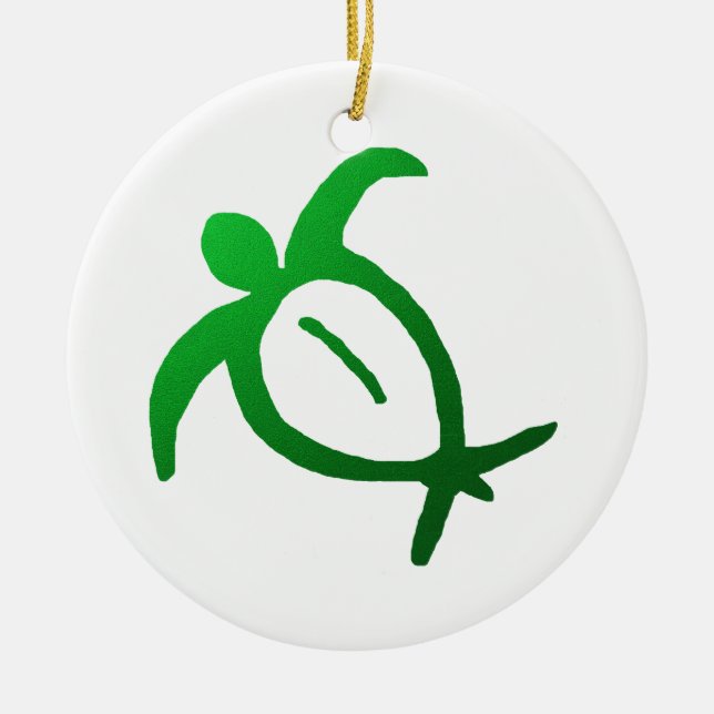 Hawaiian Honu Petroglyph - Ornament (Front)