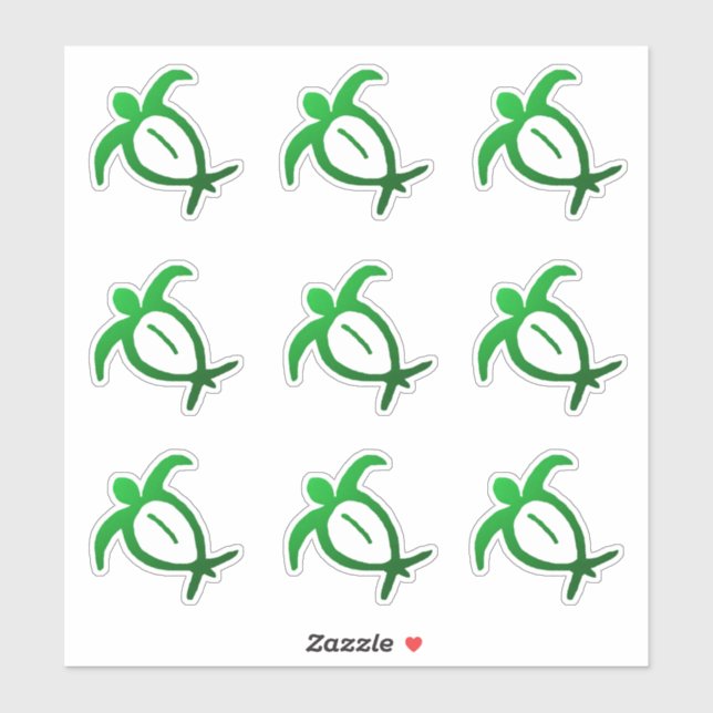 Hawaiian Honu Petroglyph (Sheet) Sticker (Sheet)