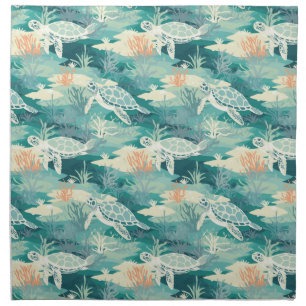 Hawaiian Honu - Sea Turtle Cloth Napkin