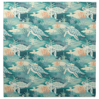 Hawaiian Honu - Sea Turtle Cloth Napkin
