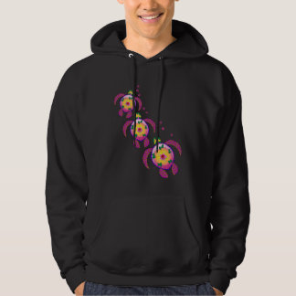 Hawaiian Honu Sea Turtles Tropical Ohana Hoodie
