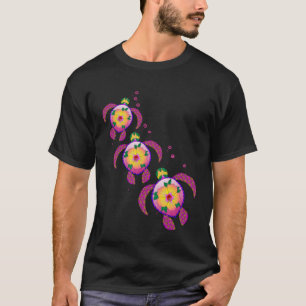 Hawaiian Honu Sea Turtles Tropical Ohana T-Shirt