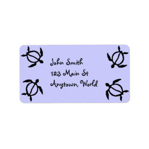Hawaiian Honu Turtle Label