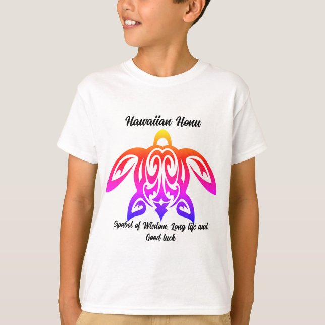 Hawaiian Honu Turtle Youth T-Shirt (Front)