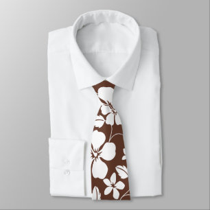 HAWAIIAN HULA (BROWN) NECK TIE