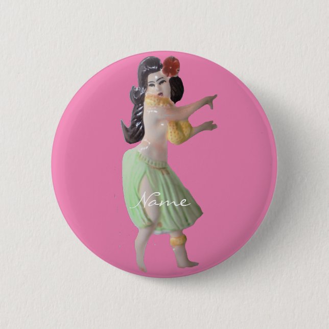Hawaiian Hula Dancer Thunder_Cove Button (Front)