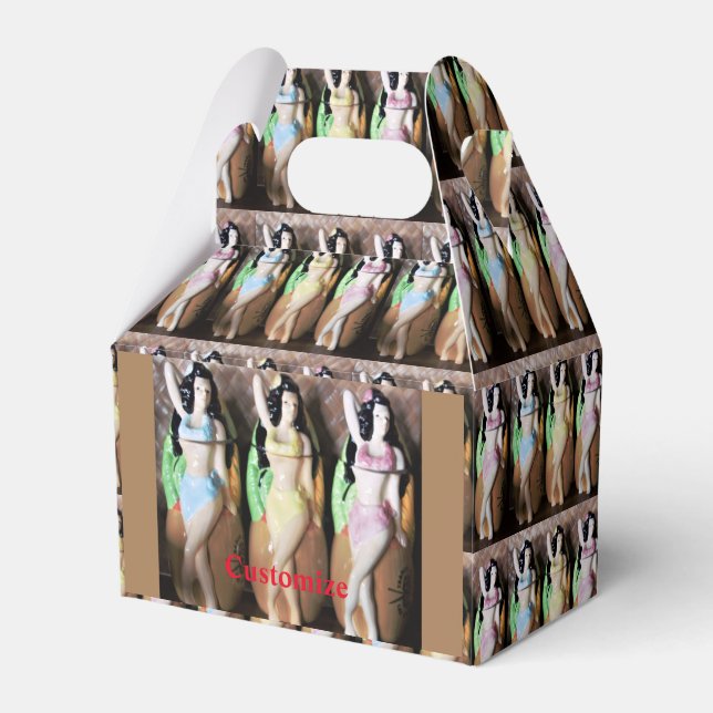 Hawaiian Hula Dancer Thunder_Cove Favor Boxes (Front Side)