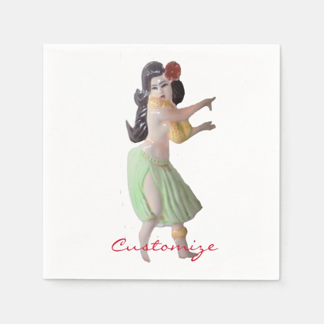 Hawaiian Hula Dancer Thunder_Cove Napkins (Front)