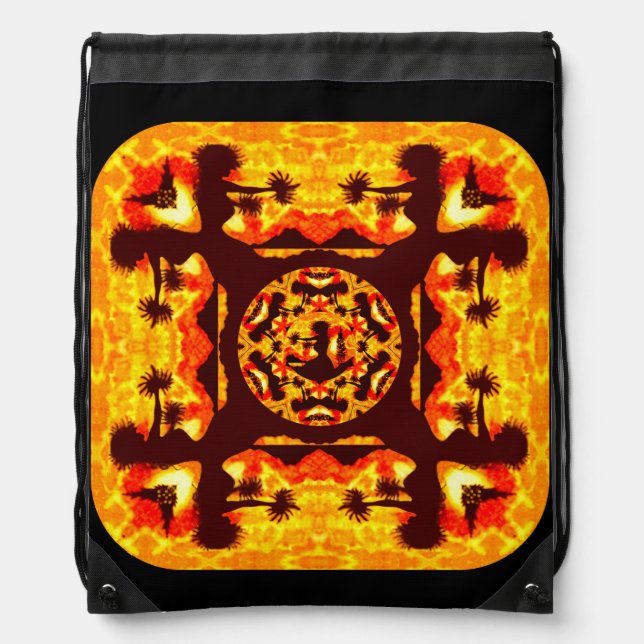 Hawaiian Hula Dancers  Drawstring Bag (Front)